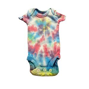 Unicorn Spiral Tie Dye Onesie || Preemie, Upcycled ♻️